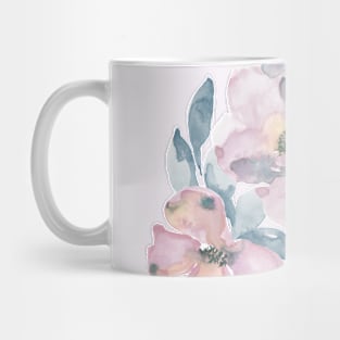 Watercolor of pink and purple flowers Mug